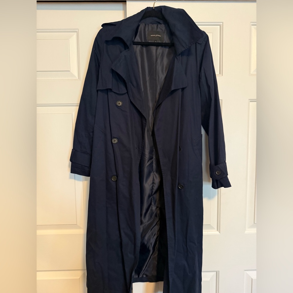 Women Navy Trench Coat